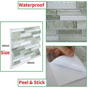Grey Subway Marble Look Peel & Stick Wall Tile Sticker <span class=keywords><strong>Vinilo</strong></span> <span class=keywords><strong>Cocina</strong></span> Baño Backsplash <span class=keywords><strong>Azulejos</strong></span> Stick <span class=keywords><strong>Azulejos</strong></span> para paredes - Product Image 2