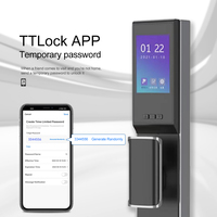 Cerradura de Puerta TTLOCK Totalmente Automática con Reconocimiento Facial, Cámara de Visión Nocturna, Videoportero, Control Remoto por Aplicación, para Interiores