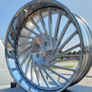 Jantes usinées SJ Machined Lip Wheels 5x120 5x127 20-24 pouces, jantes personnalisées de luxe pour Cadillac CT6 Chevrolet Caprice Classic - Product Image 1