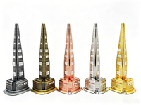 Modelo de Edificio Emblemático de Dubái en 3D de Aleación de Zinc Personalizado, Burj Khalifa, Burj Al Arab Hotel, Recuerdo Turístico, Adorno de Escritorio