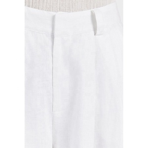 <span class=keywords><strong>Pantaloni</strong></span> estivi da donna in <span class=keywords><strong>lino</strong></span> a vita alta a vita larga <span class=keywords><strong>marrone</strong></span> a gamba larga con <span class=keywords><strong>pantaloni</strong></span> <span class=keywords><strong>di</strong></span> <span class=keywords><strong>lino</strong></span> bianco - Product Image 2