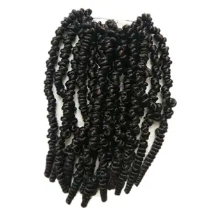 New Jumgo Curly Spring Twist Hair Extensions 10 "15 Roots Synthetic 2X Bomb Twist Crochet Braids Wavy Glance Hair