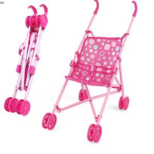 Juego de Imitación de Alta Calidad para Niños, Cochecito de <span class=keywords><strong>Juguete</strong></span> de Plástico Rosa para Muñecas, Regalo para Niñas - Product Image 3