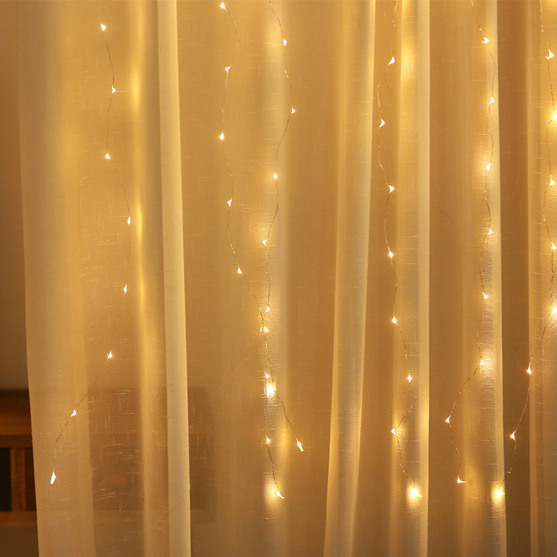 LED String Curtain Lights Plastic Christmas Holiday Decor for Bedroom Romantic Ambiance for Holiday Decorations · image 4