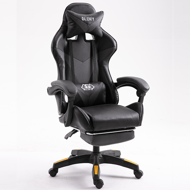 Ergonomic Gaming Chair with Footrest &amp; Massage Lumbar Support – Office &amp; Home E-Sports Computer Chair