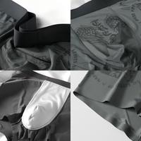 Boxers pour hommes tendance printemps-été, en soie glacée respirante, confortable, écologique, antibactérien, ample, mi-taille, imprimé