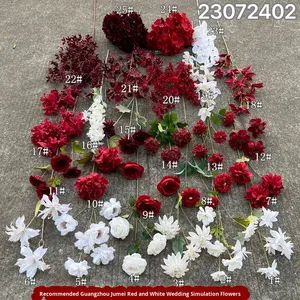 Style chinois grand vin rouge mariage Graduation fleurs en soie artificielle à la main longue durée scène route fleur rangée décoration - Product Image 4