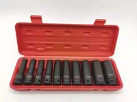 Vente en gros OEM de qualité industrielle 1/2 jeu de clés pneumatiques en acier au chrome vanadium 10 pièces douille 27-41mm tête de douille électrique