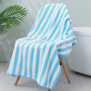<span class=keywords><strong>Serviette</strong></span> de plage en microfibre éponge à forte absorption d'<span class=keywords><strong>eau</strong></span>, <span class=keywords><strong>design</strong></span> rayé, vente en gros - Product Image 5