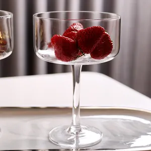 SJ Kacamata Cocktail Kreatif Gelas Pesta Bar Kaca Martini Unik Desain Warna dan Logo Kustom dengan Kuantitas Kecil Standar