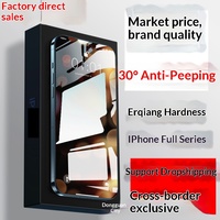 Film de protection en verre trempé anti-espionnage à couverture intégrale, durable et très demandé, pour iPhone 13 14 15 16 17 Pro Max