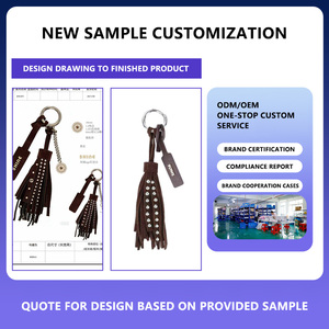 Llavero de lujo con diseño de perro salchicha (Dachshund) de cuero, con logotipo personalizado OEM/ODM, al por mayor, con borla de pañuelo de seda <span class=keywords><strong>Twilly</strong></span>, colgante para bolso - Product Image 4