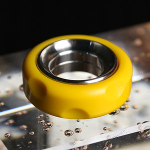Cheese <b>Ring</b> Ratchet Fidget <b>Spinner</b> Stainless Steel POM <b>Ring</b> Pusher Card Adult Metal Decompression Coin EDC Pusher for Cards - Product Image 5