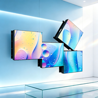 Lecteur vidéo personnalisé en forme de diamant pour une expérience de visionnage exceptionnelle Écran carré pour les magasins de détail et les centres commerciaux