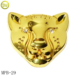 Logotipo <span class=keywords><strong>de</strong></span> Tigre <span class=keywords><strong>de</strong></span> aleación <span class=keywords><strong>de</strong></span> zinc Insignia <span class=keywords><strong>de</strong></span> PIN en relieve Logotipo dorado personalizado <span class=keywords><strong>Etiqueta</strong></span> <span class=keywords><strong>de</strong></span> metal para <span class=keywords><strong>ropa</strong></span> con alfileres <span class=keywords><strong>de</strong></span> seguridad - Product Image 1