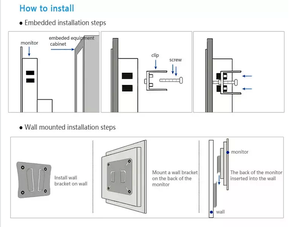 Nhà Máy Giá 23.8 24 inch 1920*1080 TFT VESA công nghiệp nhúng Bảng điều chỉnh núi pcap màn hình cảm ứng màn hình LCD hiển thị HD-MI VGA - Product Image 6
