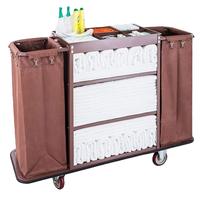 Personnalisé chambre d'hôtel service ménage chariot à linge linge d'hôtel essoreuse chariot concierges panier