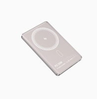 Chargeur portable 5000mAh, alliage d'aluminium fin 8,5 mm, PD20W Type-C, batterie externe magnétique sans fil