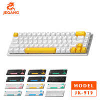 Clavier de jeu mécanique filaire USB Type-C JK-915 JEQANG 68 touches, arabe/anglais, taille standard, touches multicolores, assemblage libre
