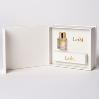 Flacon de parfum transparent vide personnalisé avec boîte, emballage en papier magnétique pour huile essentielle, coffret de parfum de luxe avec fenêtre