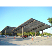 Support de montage de panneau solaire en acier unipolaire Structure de montage au sol solaire Carport