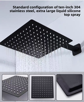 Ensemble de robinet de douche mitigeur froid et chaud mural noir ensemble de douche complet dissimulé à une poignée avec poignée