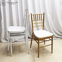 Housse de coussin pour chaise Tiffany Chiavari de haute qualité, imperméable, en tissu tissé avec rembourrage en éponge, pour mariage et hôtel (vente en gros)