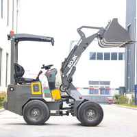 Pengiriman Gratis Diesel Mini Wheel Loader 2.5 Ton 3 Ton Konstruksi Pertanian Compact Bucket Wheel Mini Loader Track Loader Harga