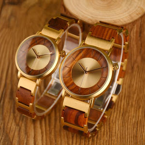 Montres à quartz ultra-minces de qualité supérieure pour hommes et femmes <span class=keywords><strong>Montre</strong></span>-bracelet de luxe en métal et bois au design simple Vente en gros de bracelets en acier inoxydable - Product Image 3