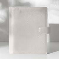 Agenda personnel A6 en cuir véritable, organiseur à anneaux, couverture personnalisée en cuir PU, classeur A5