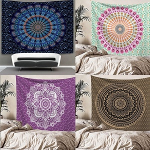Bohemia Mandala serie Hippie psichedelica camera da letto <span class=keywords><strong>estetica</strong></span> personalizzata arazzo su misura mediazione Yoga Picnic tappetino - Product Image 2