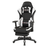 Chaise de jeu pivotante ergonomique à dossier haut avec repose-pieds, idéale pour le gaming et l'ordinateur - Offre Spéciale
