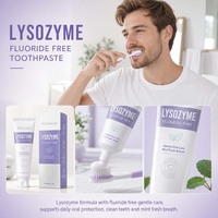 Dentifrice Lysozyme Marque Blanche OEM Sans Fluorure Soin Buccal Doux Haleine Fraîche Menthe Soin Quotidien 120g