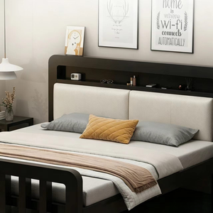 Letti Matrimoniali Moderni e Semplici in Metallo, Prezzo all'Ingrosso, Mobili per Camera da Letto Salvaspazio in Acciaio Inossidabile per Alloggi in Affitto - Product Image 3