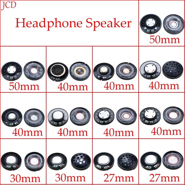 27mm 30mm 40mm 50mm Driver Hifi Bluetooth White Magnetic Headphone Speaker High-end Earphone Diy Loudspeaker Repair Parts