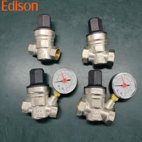 Katup Pengatur Tekanan Kuningan Bebas Timbal Berkualitas Tinggi Edison DN20 untuk Dapur Komersial PN16 3/4in Maks 16 bar 3 bar