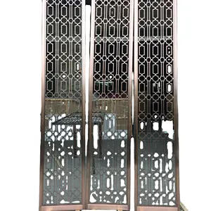 批发定制设计实心铝雕隔断金属屏风装饰板