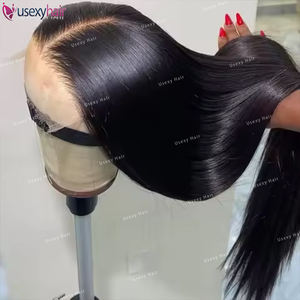 卸売格安hdウィッグ赤ちゃん髪生ストレートウィッグ接着剤ベトナム生ヘア高級レースウィッグストレート黒人女性 - Product Image 2