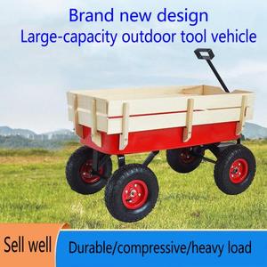 Carrito de Acero para Deportes al Aire Libre, Plataforma de Malla de Madera de Cuatro Ruedas, Personalizable OEM - Product Image 4