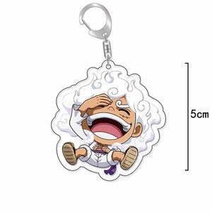 Nuevo llavero de acrílico transparente <span class=keywords><strong>Luffy</strong></span> de una pieza, colgante de engranaje de impresión de doble cara 5 - Product Image 2