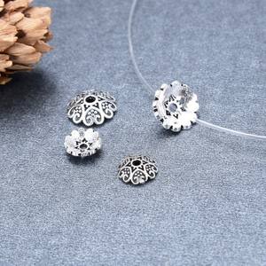 ทําด้วยมือ 6 มม.8 มม.925 เงินสเตอร์ลิงรูปหัวใจTorus DIYดอกไม้ลูกปัดหมวกหมวกอุปกรณ์เสริมสําหรับเครื่องประดับทํา - Product Image 6