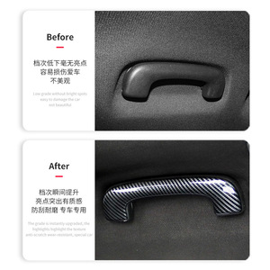 Carbon Fiber Roof Grab Handle Cover Trim 19.1cm x 5cm x 3.5cm For Dodge Charger 2011-2021 <b>Interior</b> <b>Accessory</b> - Product Image 3