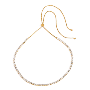 Collar <span class=keywords><strong>de</strong></span> <span class=keywords><strong>cadena</strong></span> <span class=keywords><strong>de</strong></span> tenis ajustable N & S, <span class=keywords><strong>acero</strong></span> inoxidable chapado <span class=keywords><strong>en</strong></span> <span class=keywords><strong>oro</strong></span> <span class=keywords><strong>de</strong></span> 18 quilates, cuadrado, circón 3A, diseño <span class=keywords><strong>de</strong></span> <span class=keywords><strong>cadena</strong></span> <span class=keywords><strong>de</strong></span> caja <span class=keywords><strong>de</strong></span> moda para aniversario - Product Image 1