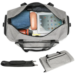 Sac de voyage pliable pour homme, sac de week-end convertible, grand, imperméable, avec logo personnalisé, sac de transport pour vêtements, sac de voyage - Product Image 3