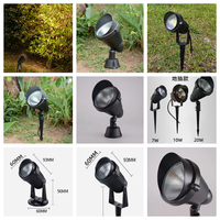 Hochleistungs-COB-LED-Baumstrahler Garten-Landschafts-Spießleuchte Aluminiumgehäuse IP65 Außenbereich 36-Grad-Abstrahlwinkel 12W 18W