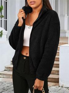 Bestseller Reißverschluss-Cardigan Mäntel Lose Strickjacken Kurze Offene Cardigans Gestrickte Flauschige Pullover Jacken für Damen - Product Image 3