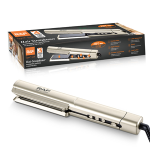 Lisseur de cheveux professionnel RAF R.0400 pour la maison, 63W, contrôle numérique de la température, 230°C, <span class=keywords><strong>fer</strong></span> <span class=keywords><strong>à</strong></span> lisser avec cordon rotatif <span class=keywords><strong>à</strong></span> 360 degrés - Product Image 1