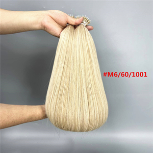 100% di alta qualità Remy Nano Ring extension per capelli europei sani e lisci tinti 100% capelli umani Remy Nano punte di <span class=keywords><strong>colore</strong></span> <span class=keywords><strong>biondo</strong></span> <span class=keywords><strong>chiaro</strong></span> - Product Image 6