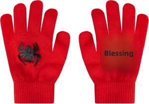 Conjunto de 2 Piezas de Gorro y Guantes de Invierno para Niños, Diseño de Superhéroe Araña, Tejido Jacquard, Gorro Térmico Cálido para Niños y Niñas - Product Image 5