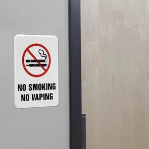 Securun ป้ายห้ามสูบบุหรี่วาด ป้ายห้ามสูบบุหรี่ ป้ายห้ามหยอดยาในร่มกลางแจ้งคําเตือนไม่สูบบุหรี่ - Product Image 2